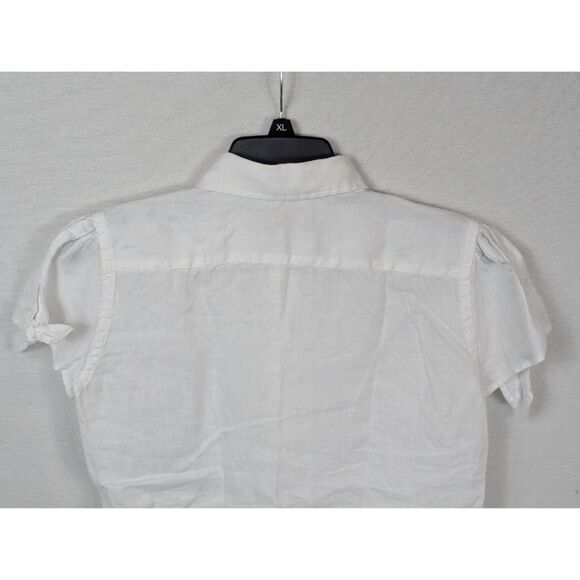 Polo Ralph Lauren Short Sleeve Collared Linen Shirt Girls Size SP - Picture 10 of 11